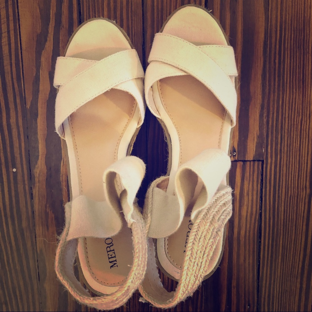 Cream sandals